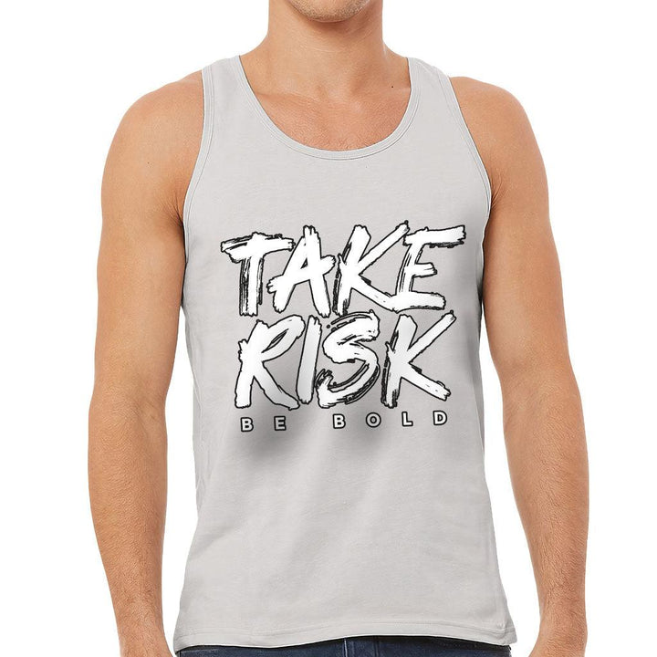 Take Risk Tank - Funny Workout Tank - Themed Jersey Tank - MRSLM