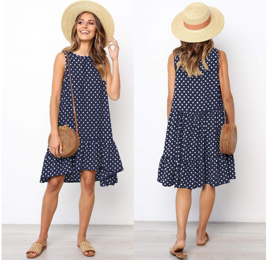 Women's Polka Dot Chiffon Dress