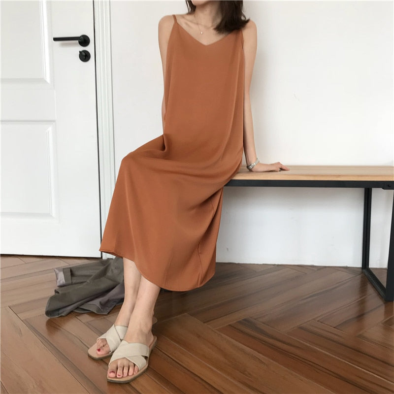 Women's Loose Sleeveless Maxi Dress