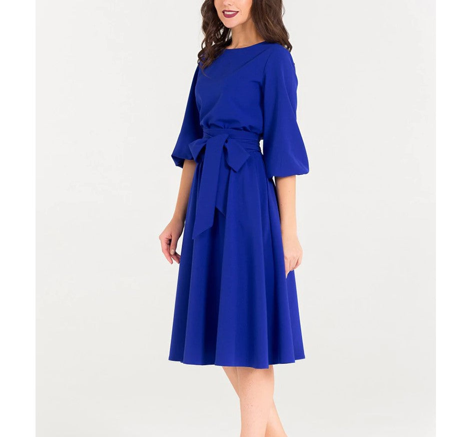 Women's Lantern Sleeve A-Line Dress