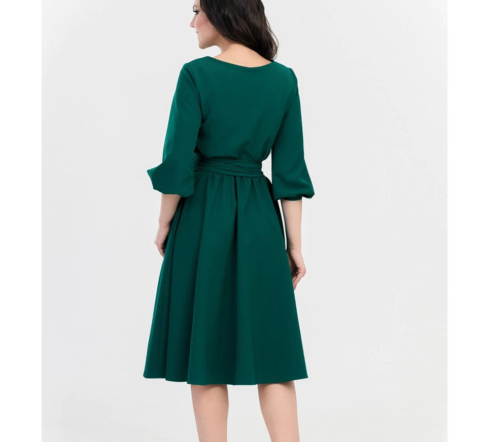 Women's Lantern Sleeve A-Line Dress