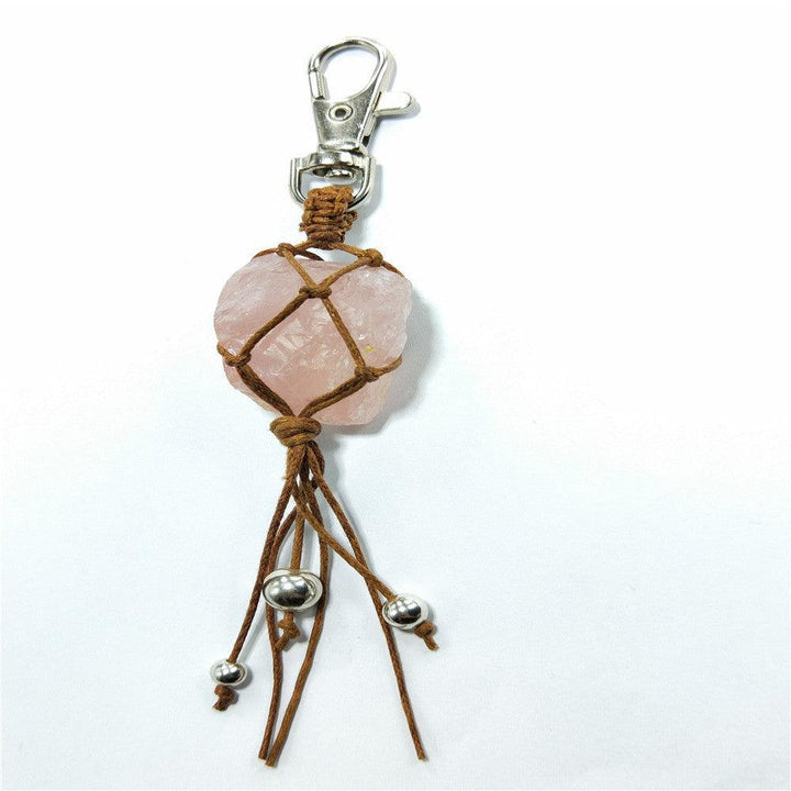 Natural Crystal Rough Stone Keychain - MRSLM