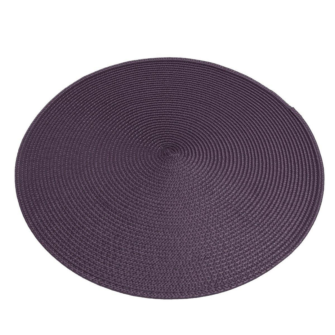 Round Jacquard Woven Non Slip Placemats Kitchen Dining Table Mat Heat Resistant 6 Colors - MRSLM