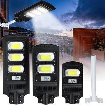 100/200/300COB Remote Solar Wall Street Light PIR Motion Outdoor Garden Light - MRSLM