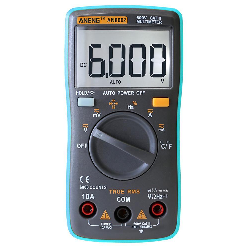 ANENG AN8002 Digital True RMS 6000 Counts Multimeter AC/DC Current Voltage Frequency Resistance Temperature Tester ℃/℉ - MRSLM