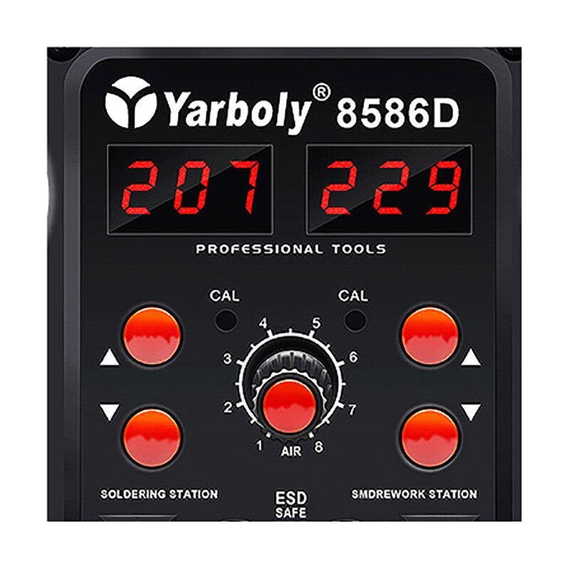 Yarboly 8586D LED Digital Soldering Station Hot Air Gun Rework Station Electric Soldering Iron For Phone PCB IC SMD BGA Welding - MRSLM