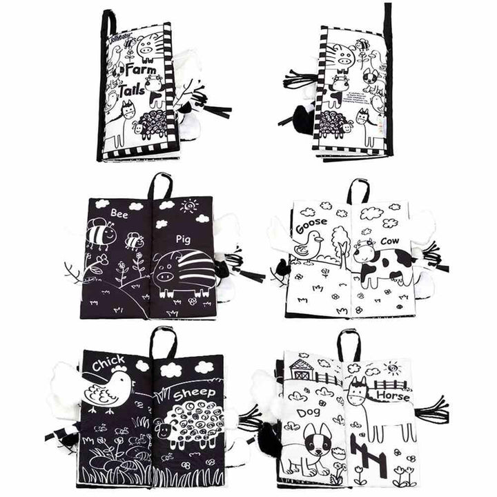 Black and White Soft Cloth Books for Babies - MRSLM