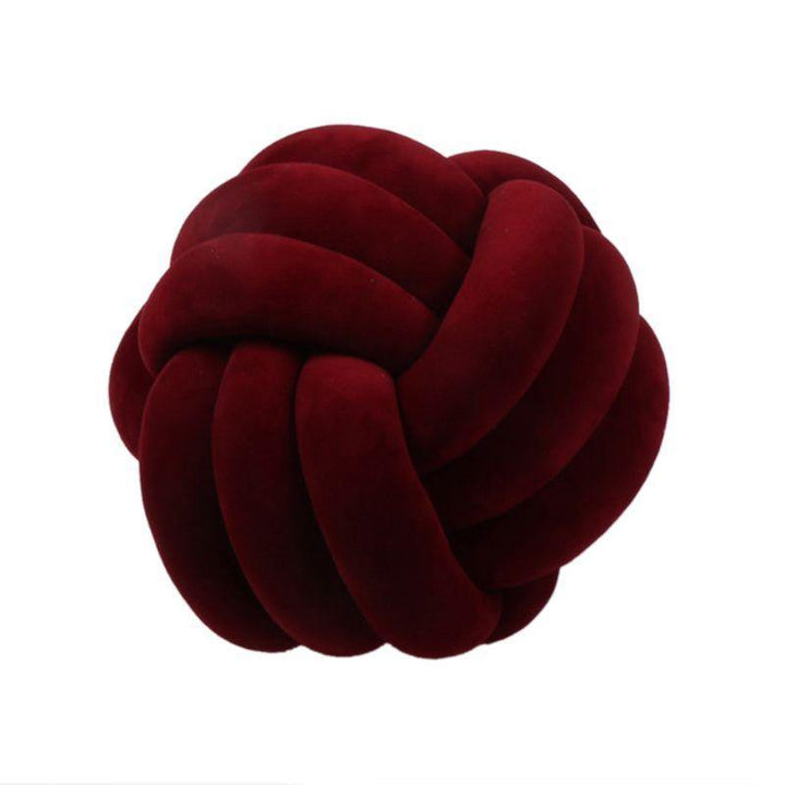 Knotted Plush Ball Design Round Throw Pillow - MRSLM