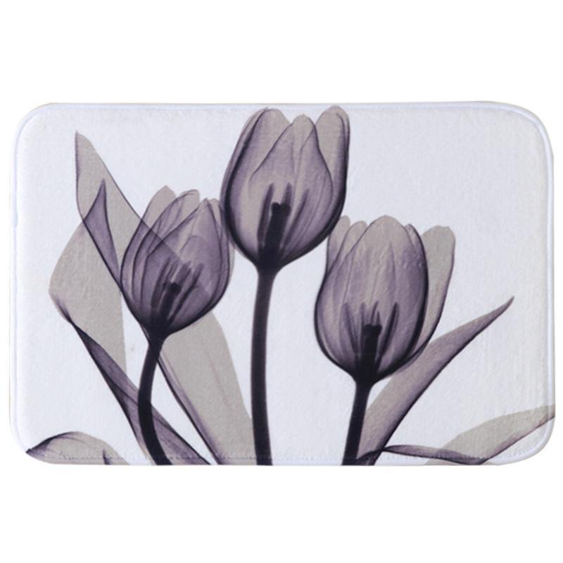 Memory Foam Chronic Rebound 3D Printing Lotus Absorbent Non-slip Mat Lotus Flowers Pattern Home Children's Room Floor Cushion Kitchen Area Rugs Bathroom Carpets - MRSLM