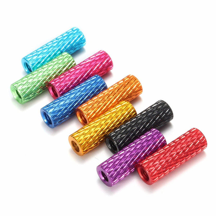 Suleve™ M3AS2 10Pcs M3 10mm Knurled Standoff Aluminum Alloy Anodized Spacer - MRSLM