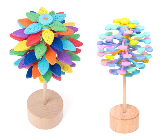 Solid Wooden Rotating Lollipop Fischer Series Creative Ornaments Decompression Toys Decompression Artifact Gyro - MRSLM