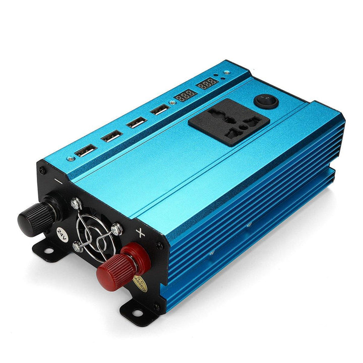 1000W/500W 4USB Interface Solar Power Inverter 12V/24V DC to 220V AC Converter Charger - MRSLM