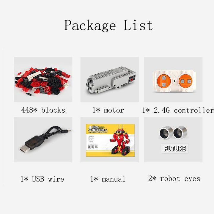 XuanPing DIY STEAM Block Building RC Robot Stick / App Control Progarmmable Robot Toy - MRSLM