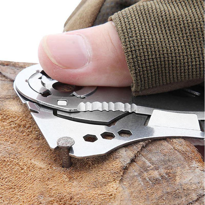 EDC Multifunctional Tools Mini Bottle Opener Screwdriver Stainless Fold Camping Tactical Folding Pocket Ring Outdoor Tools - MRSLM