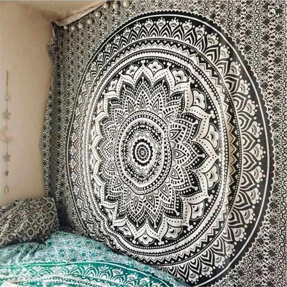 Indian Mandala Tapestry Wall Hanging Sandy Beach Throw Rug Blanket Camping Tent Travel Mattress Bohemian Sleeping Pad Tapestry - MRSLM