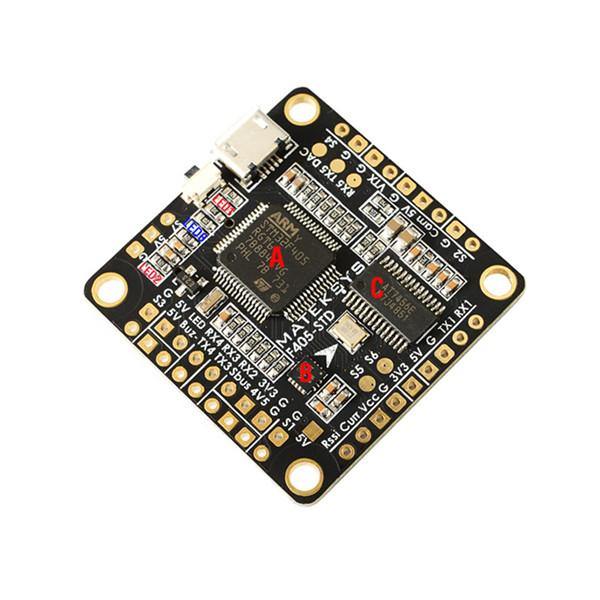 Matek F405-STD BetaFlight STM32F405 Flight Controller+Matek FCHUB-6S Hub Power Distribution Board for RC Drone - MRSLM