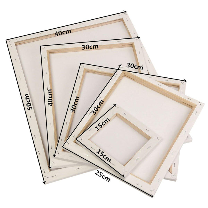 White Blank Square Canvas Painting Drawing Board Wooden Frame For Art Artist Oil Acrylic Paints - MRSLM