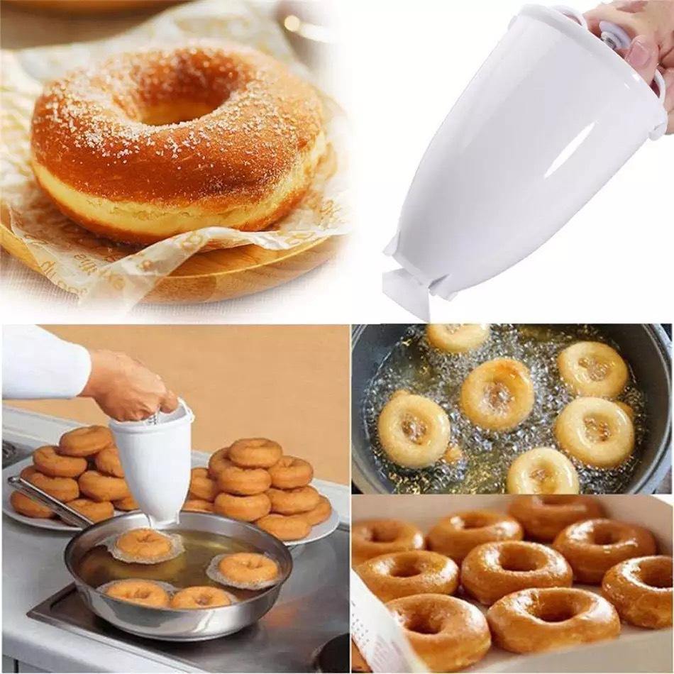 Baking Tools Plastic Baking mold Donut Making Tool Diy Donut Making Artifact Creative Kitchen Dessert Gadget (Bronze) - MRSLM