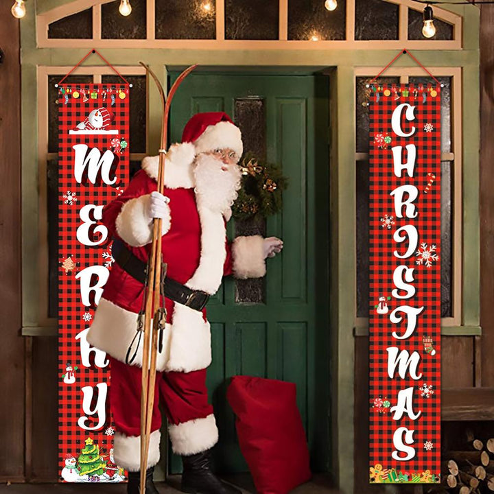 Merry Christmas Hanging Door Banners