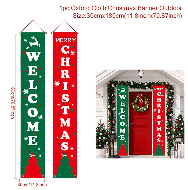 Merry Christmas Hanging Door Banners