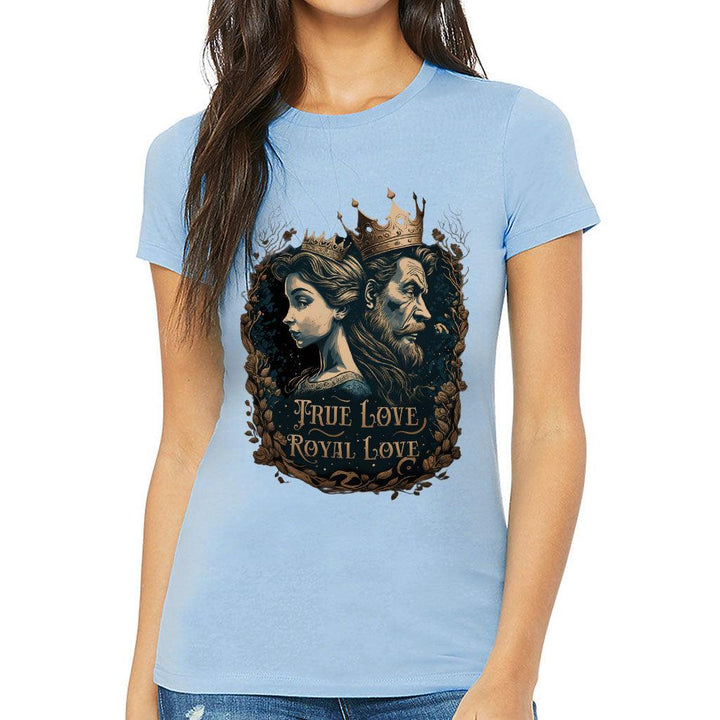 Royal Love Slim Fit T-Shirt - Printed Women's T-Shirt - Colorful Slim Fit Tee - MRSLM