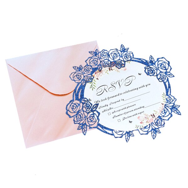 Glitter Invitation Cards 50 Pcs Set