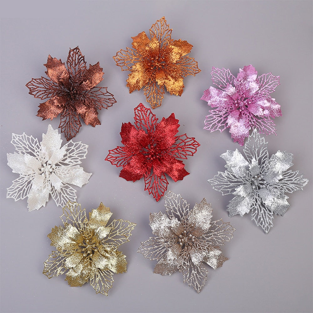 Christmas Ornament Flower Decorations Set