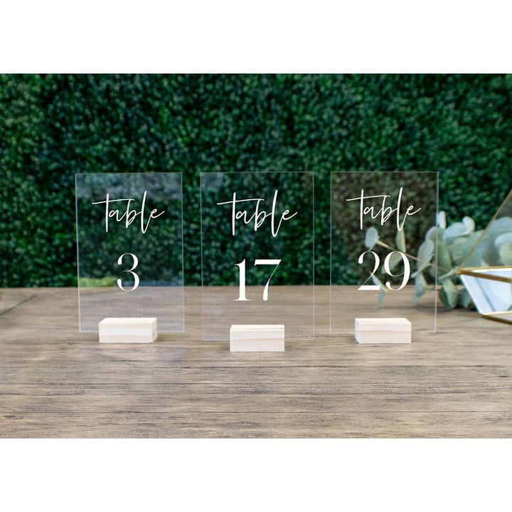 Wedding Table Numbers with Holders