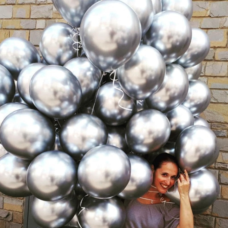 Metallic Latex Ballon Set 10 Pcs