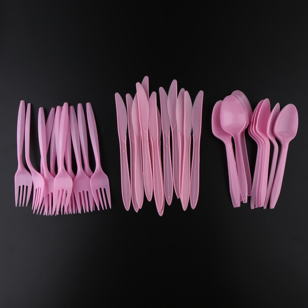 Pink Party Disposable Tableware 36 pcs Set