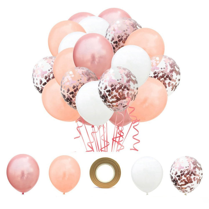 Party Ballon Set with Ribbon and Confetti Inside