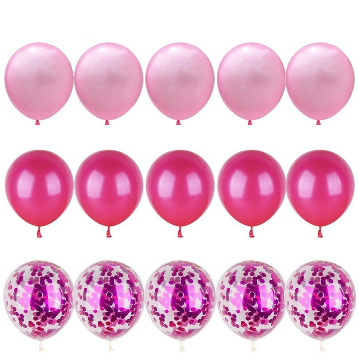 Party Ballon Set with Ribbon and Confetti Inside