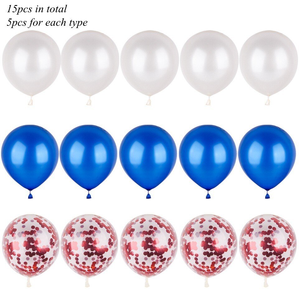 Party Ballon Set with Ribbon and Confetti Inside