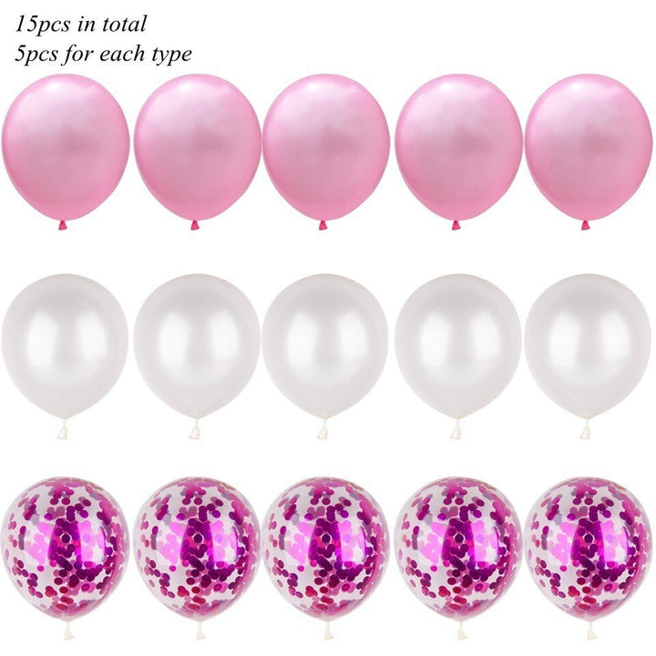 Party Ballon Set with Ribbon and Confetti Inside