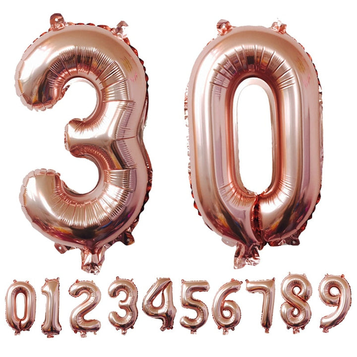 Number Shaped Foil Balloons for Birthday Party