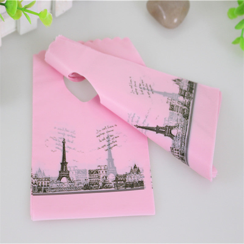 50 Pieces of Pink Eiffel Tower Bags