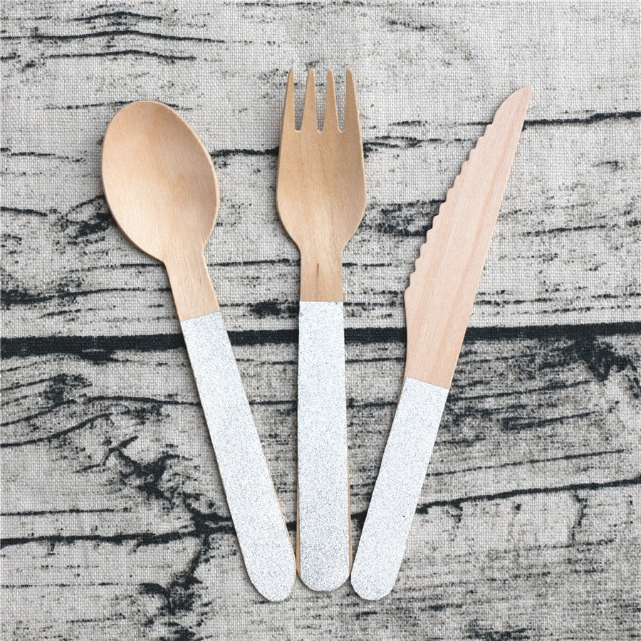 Party Disposable Wooden Tableware