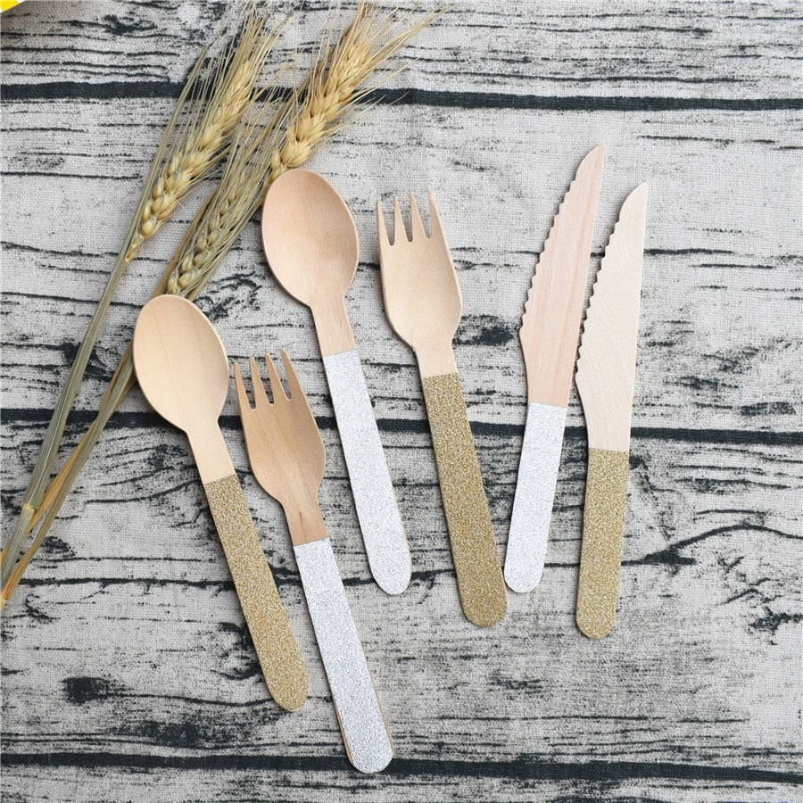 Party Disposable Wooden Tableware