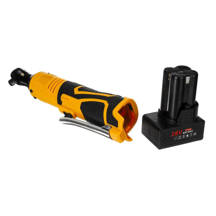 3/8" 28V Power Cordless Ratchet Wrench Li-ion Electric Wrench 8000mah Max. Torque 85 Compact Size Battery and Charger - MRSLM