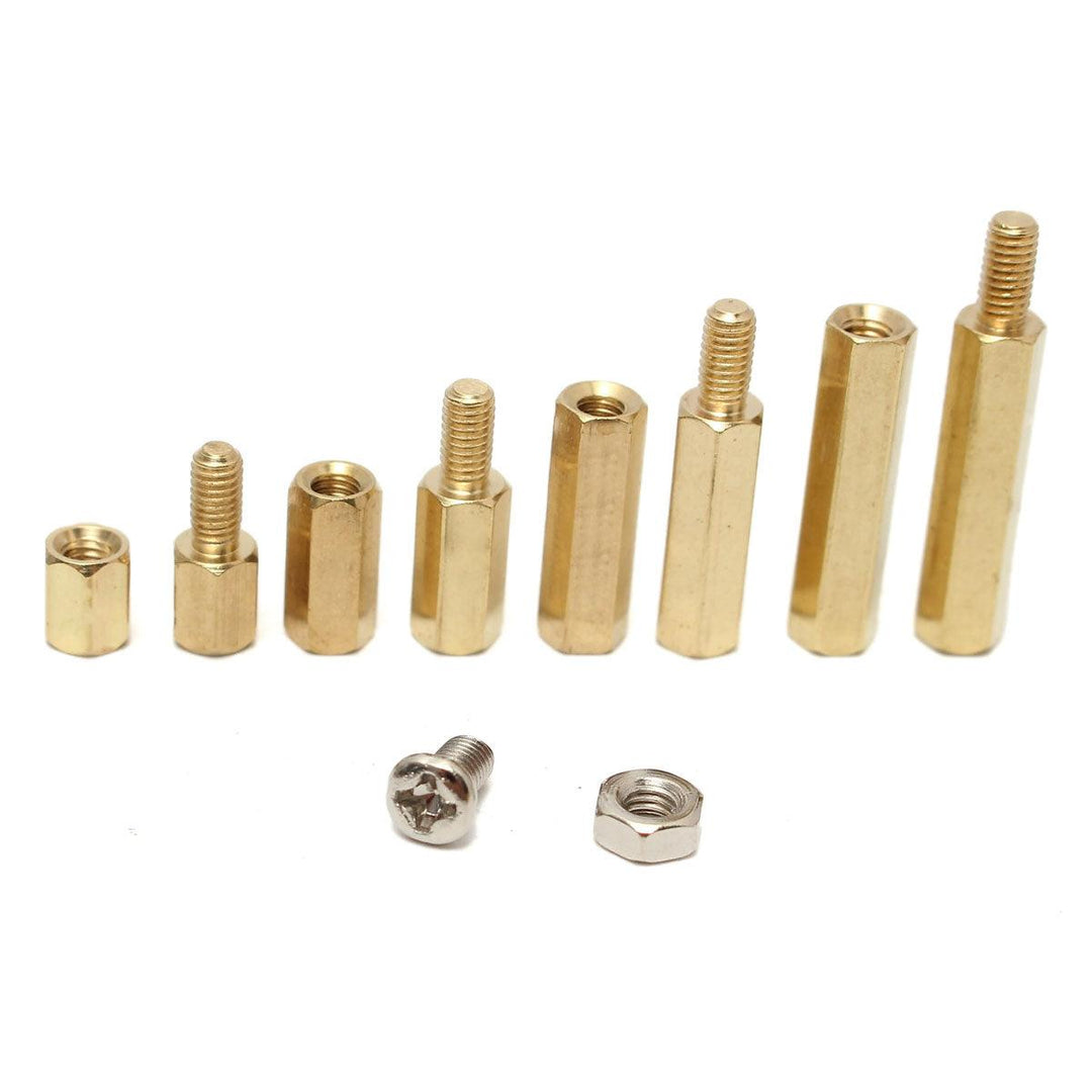 Suleve™ M3BH2 120Pcs M3 Male-Female Brass Hex Column Standoff Support Spacer Pillar For PCB Board - MRSLM