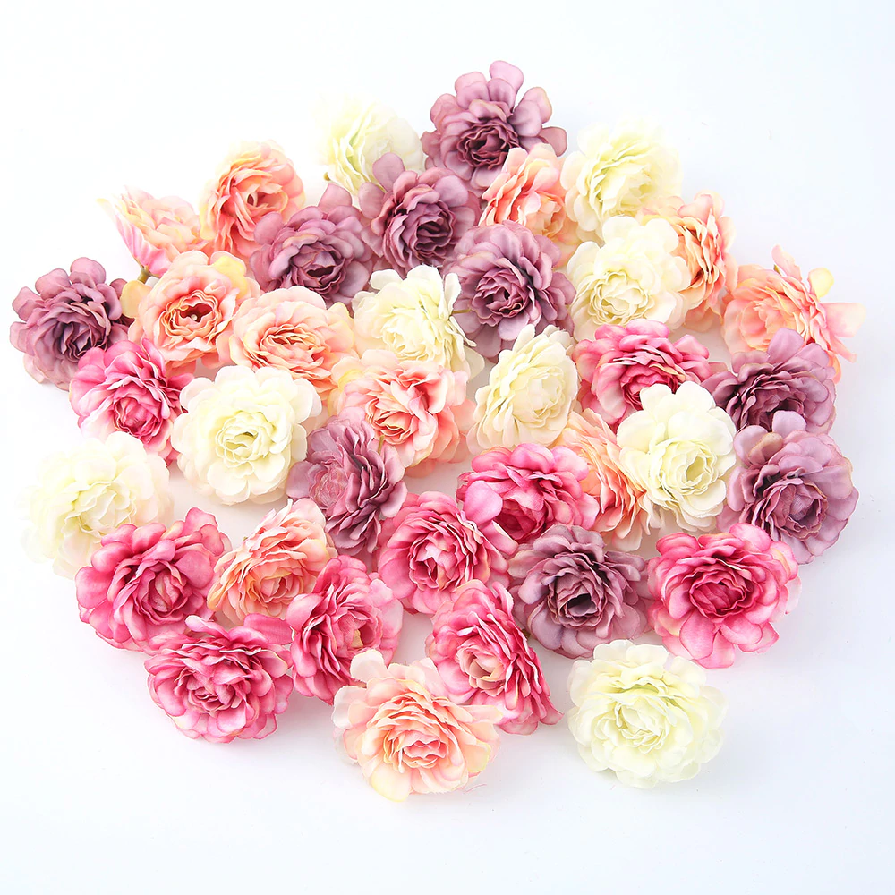 Small Artificial Flowers for Party 10 Pcs Set