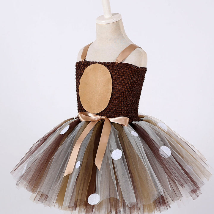 Party Dress and Headband with Deer Horns