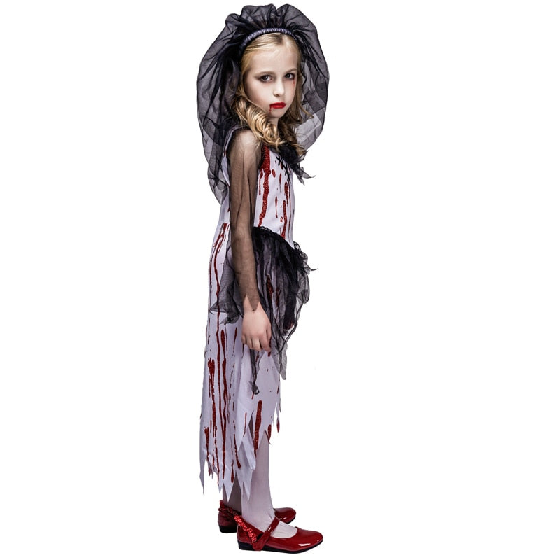 Girl's Bloody Bride Cosplay Costume Sets