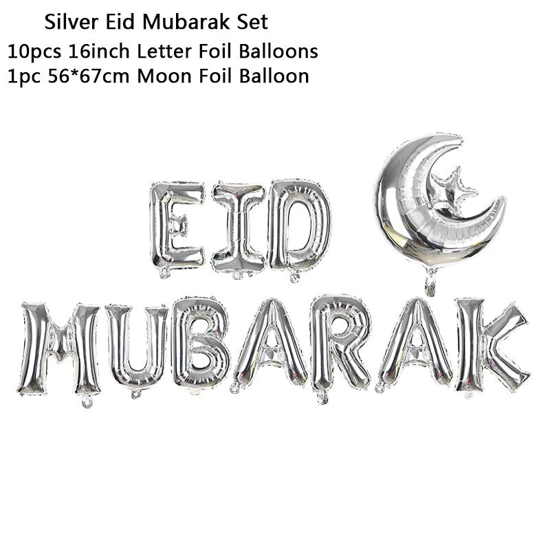 Eid Mubarak Decorative Banner / Balloons Set