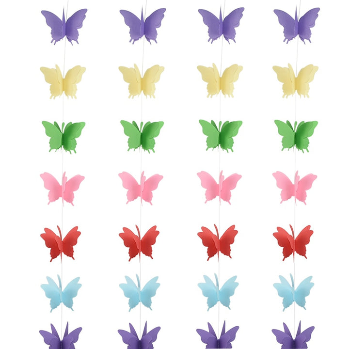 Colorful 3D Butterfly Paper Garland