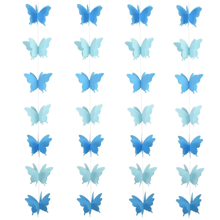 Colorful 3D Butterfly Paper Garland