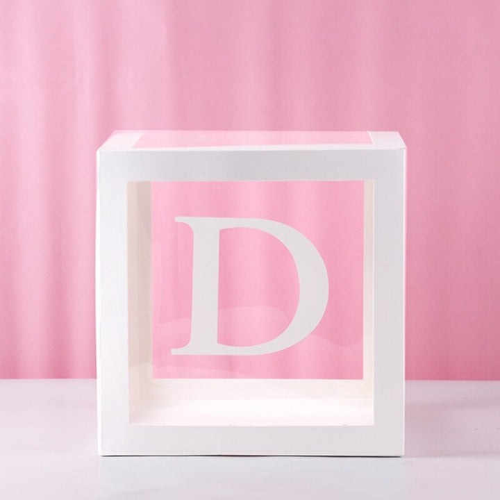 Transparent Letter Patterned Box