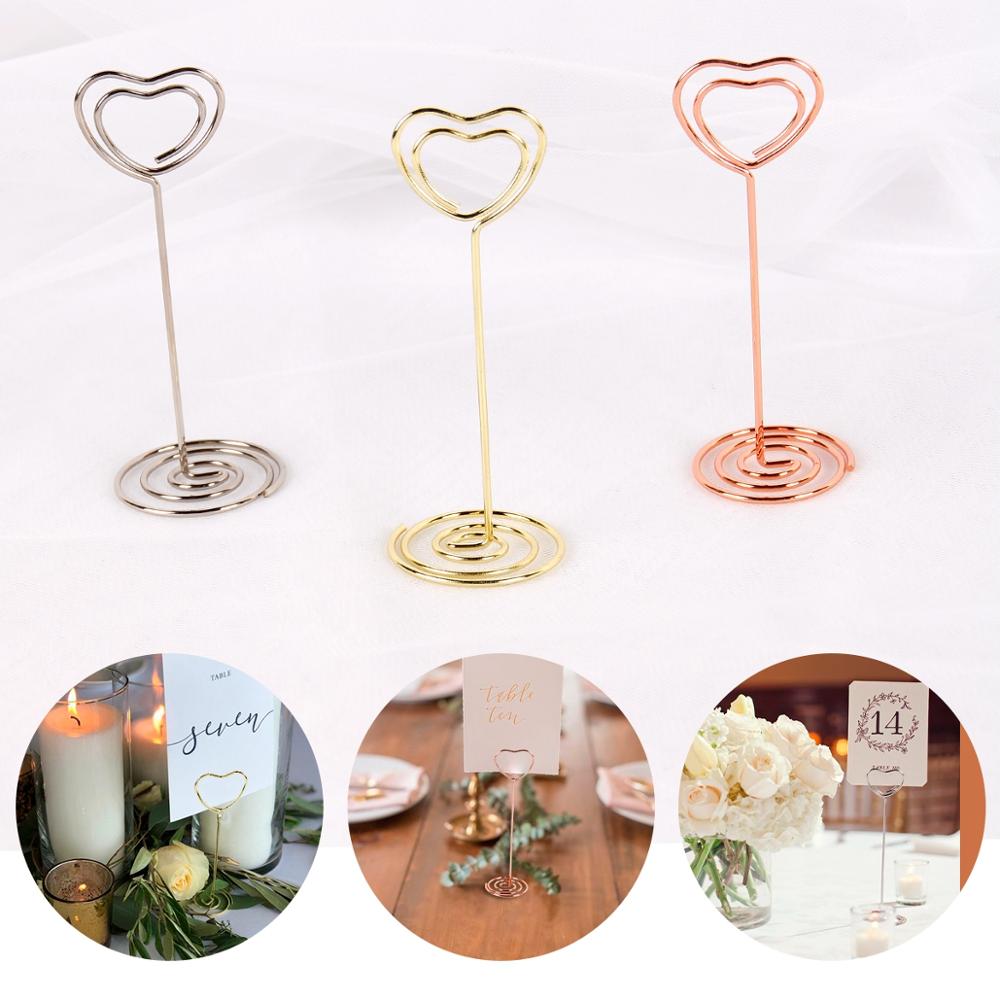 Set of 10 Heart Shaped Metal Photo Clips