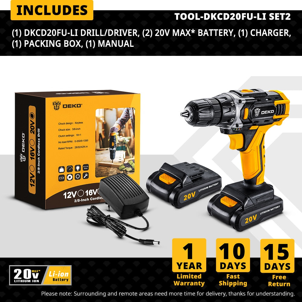 Rechargeable 20 V Electric Drill