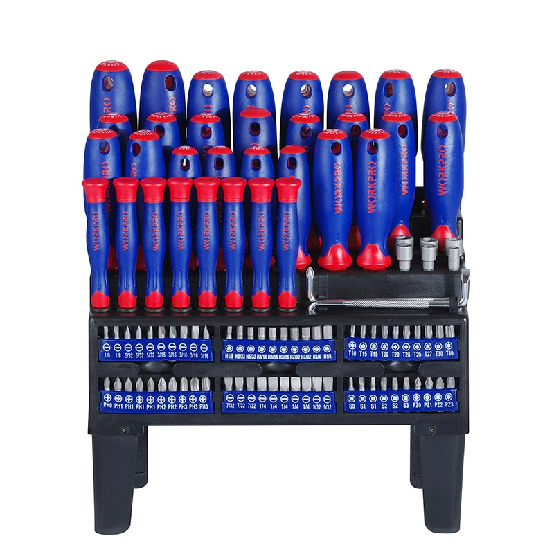 Universal Home Screwdrivers Kit with Rack